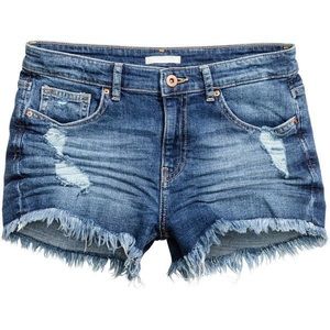 Distressed Denim Shorts